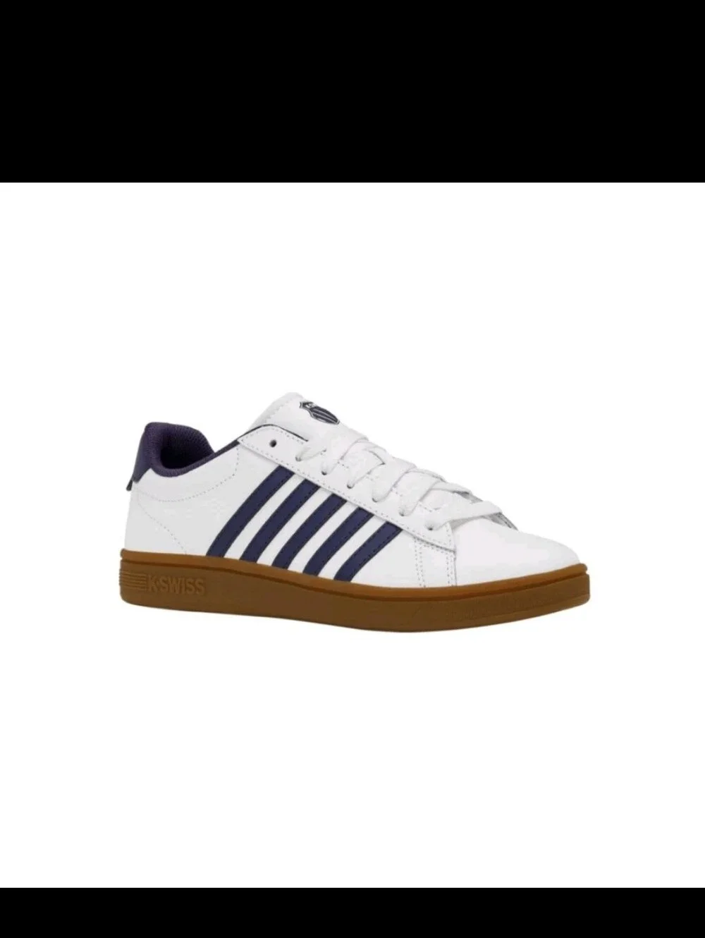 K-Swiss Court Tiebreak II Men’s Sneakers Bright White Naval Academy Gum Leather